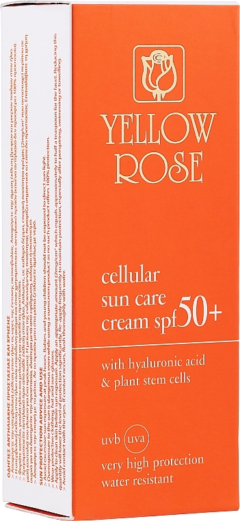 Anti-Aging Stem Cell Sunscreen SPF50 - Yellow Rose Cellular Sun Care Cream SPF-50 — photo N5