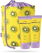 Fragrances, Perfumes, Cosmetics Set - Pupa Breakfast Lovers Kiwi Kit 1 (sh/milk/200ml + b/lot/200ml+ bag)