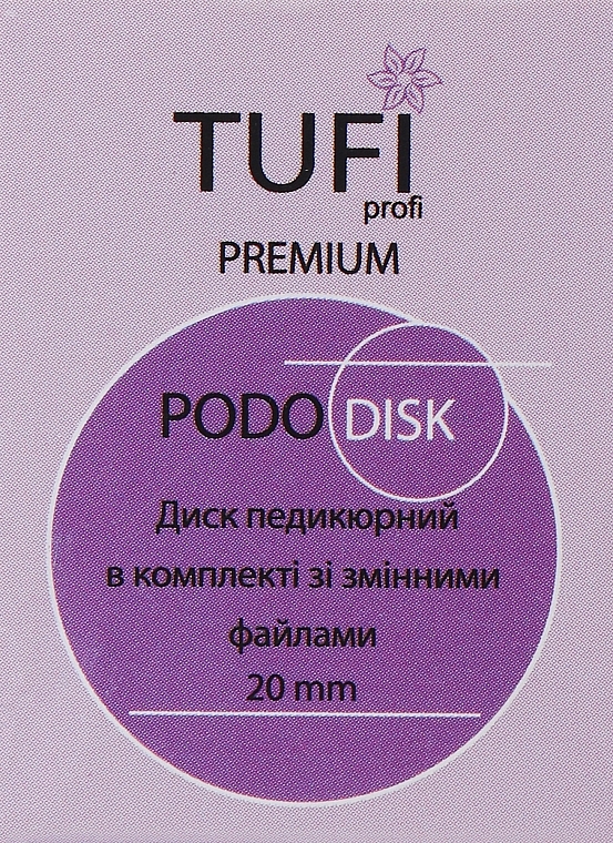 Pedicure Disc with Refill Files, 20 mm - Tufi Profi — photo N19