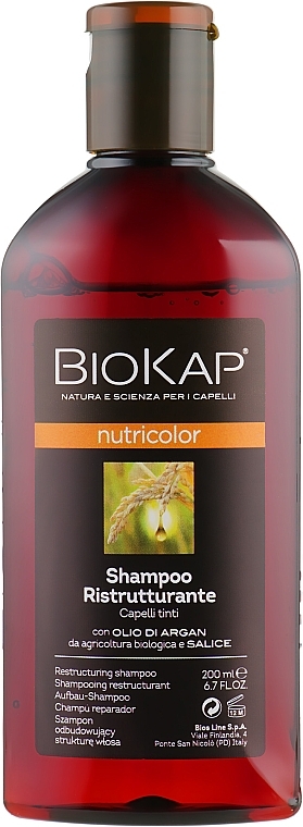 Revitalizing Shampoo for Colored Hair - BiosLine Biokap Nutricolor — photo N2