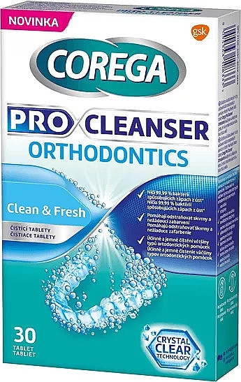 Cleansing Orthodontic Tablets - Corega Pro Cleanser Orthodontics — photo N1