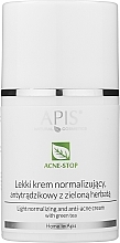 Fragrances, Perfumes, Cosmetics Normalizing Anti-Acne Cream "Green Tea" - APIS Professional Home TerApis