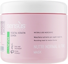 Fragrances, Perfumes, Cosmetics Nourishing Mask for Thin & Dry Hair - Sensus Nutri Normal & Fine Mask