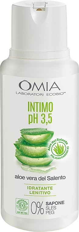 Aloe Vera Intimate Wash Gel - Omia Laboratori Ecobio Intimwaschmittel pH 3,5 Aloe Vera — photo N1