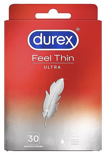 Ultra-Thin Condoms, Pack of 30 - Durex Feel Ultra Thin — photo N1