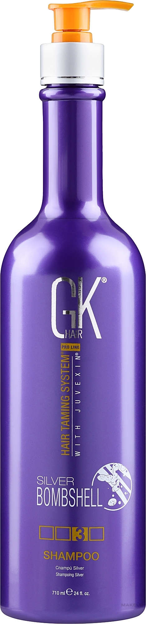 Silver Shampoo for Blonde Hair - GKhair Silver Shampoo — photo 710 ml