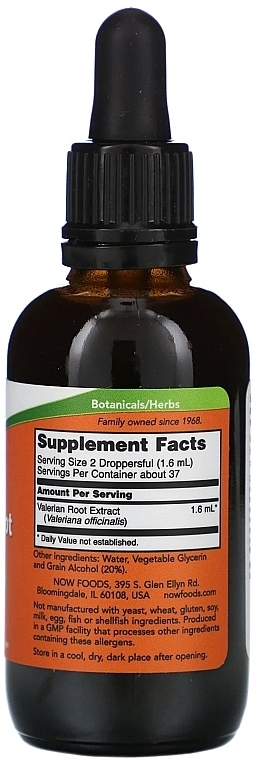 Valerian Root Extract - Now Foods Liquid Valerian Root Extract — photo N3