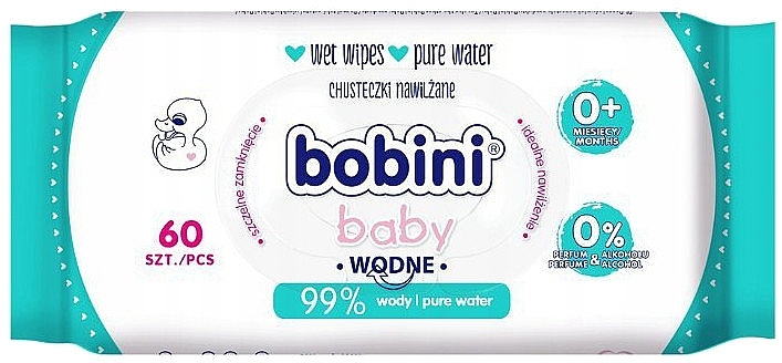 Baby Wipes, 60 pcs - Bobini Baby — photo N1