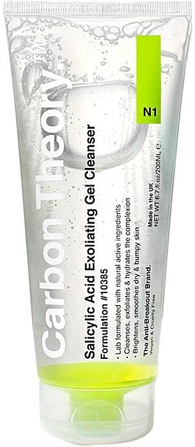 Exfoliating Face Cleansing Gel with Salicylic Acid - Carbon Theory Salicylic Acid Exfoliating Gel Cleanser — photo N1