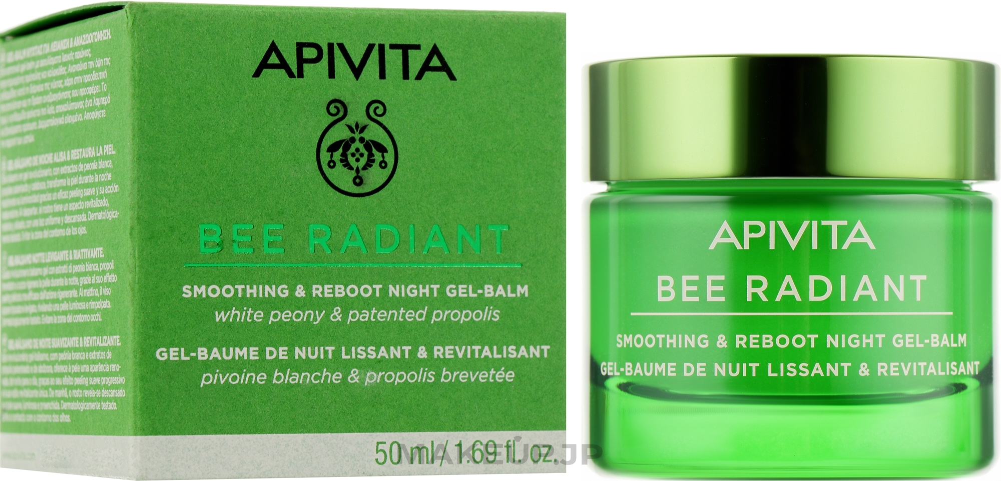 Smoothing Detox Night Gel-Balm - Apivita Bee Radiant Smoothing & Reboot Night Gel-Balm — photo 50 ml