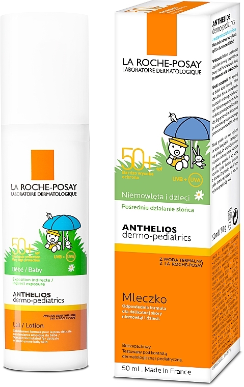 Sun Milk SPF50+ for Sensitive Babies Skin - La Roche-Posay Anthelios Kids SPF 50+ Dermo Pediatrics Mexoryl 100 ml — photo N3