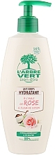 Hydrating Rose Oil Body Lotion - L'Arbre Vert Body Milk With Rose Oil — photo N1