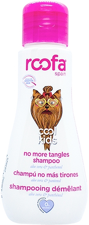 Aloe Vera Shampoo for Long Hair with Strawberry Scent, 4+ years - Roofa Cool Kids No More Tangles Shampoo (mini) — photo N1