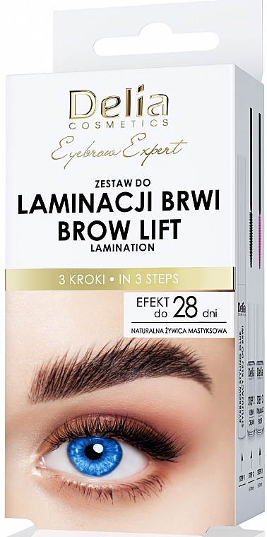 Permanent Brow Styling Kit - Delia Eyebrow Expert laminacji Brow (eyebr/glue/5g+cr/4ml+fixative/4ml) — photo N1