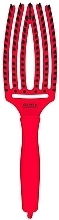 Hair Brush, red - Olivia Garden Finger Brush Amour Edition Passion Red — photo N1