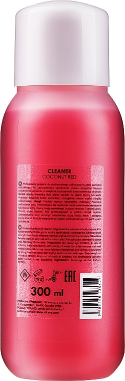 Nail Cleaner - Silcare The Garden of Colour Cleaner Coconut Red — photo N2