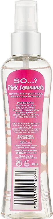 Body Spray - So…? Pink Lemonade Body Mist — photo N2
