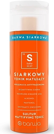 Mattifying Sulfur Face Toner - Barwa Siarkowa Tonic — photo N1