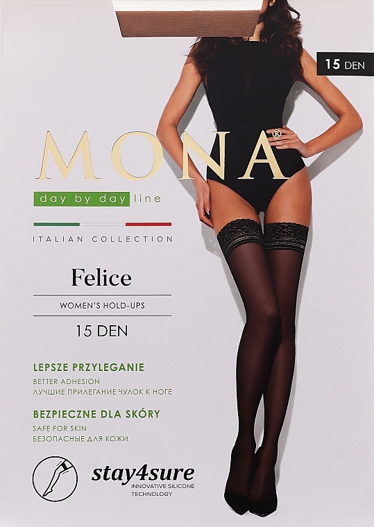 Felice Stockings, 15 Den, visone - MONA — photo N2