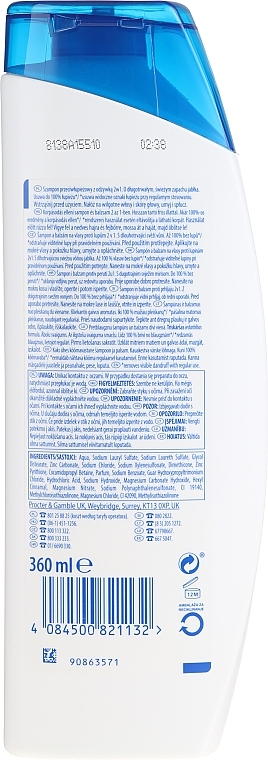 2-in-1 Anti-Dandruff Shampoo & Conditioner "Fresh Apple" - Head & Shoulders Apple Fresh Shampoo 2in1 — photo N4