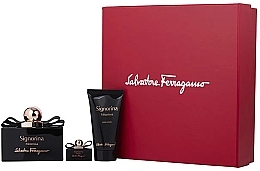 Fragrances, Perfumes, Cosmetics Salvatore Ferragamo Signorina Misteriosa - Set (edp/100ml + b/l/50ml + mini/5ml) 