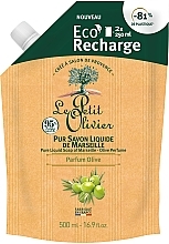 Fragrances, Perfumes, Cosmetics Liquid Soap with Olive Scent - Le Petit Olivier Eco-refill Pure Liquid Soap of Marseille