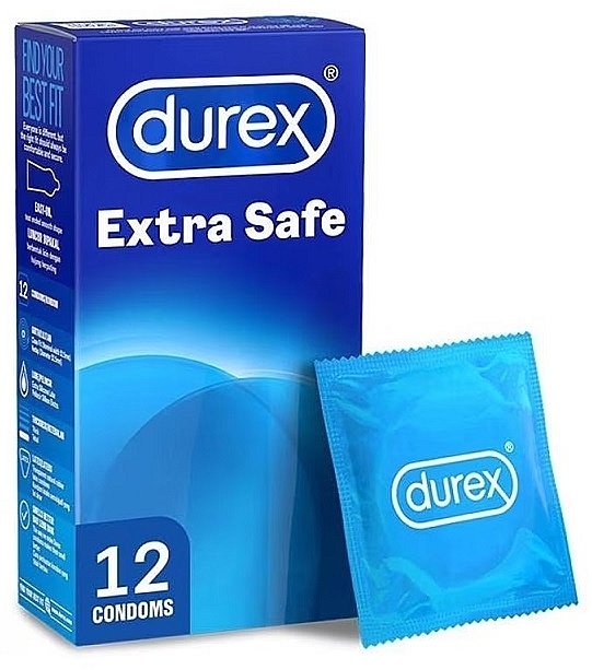 Thick Condoms, 12 pcs. - Durex Extra  — photo N1