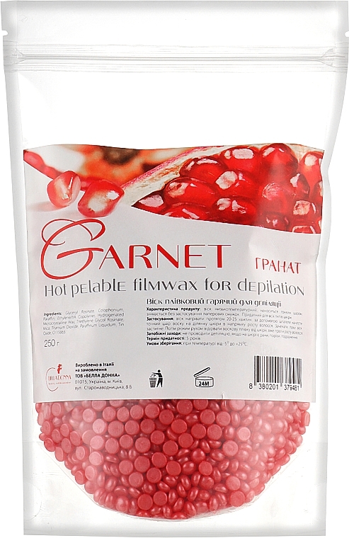 Depilatory Granule Wax "Pomegranate" - Bella Donna — photo N1