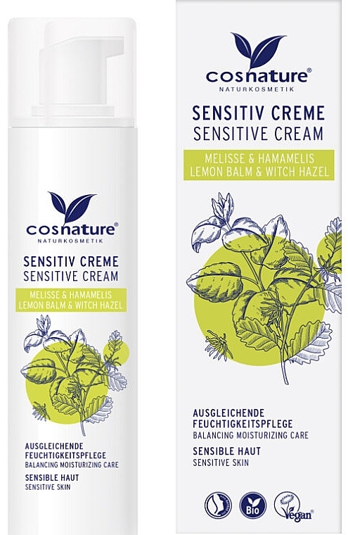 Face Cream for Sensitive Skin - Cosnature Lemon Balm & Witch Hazel Sensitive Cream — photo N3