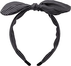 Fragrances, Perfumes, Cosmetics Hair Hoop with Decorative Knot, FA-5618, grey-black striped - Donegal