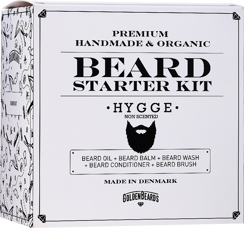 Set - Golden Beards Starter Beard Kit Hygge (balm/60ml + oil/30ml + shm/100ml + cond/100ml + brush) — photo N1