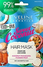 Fragrances, Perfumes, Cosmetics Hair Mask - Eveline Cosmetics Food For Hair Sweet Coconut Hair Mask (sample)