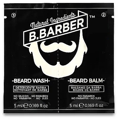 Set - B.Barber Beard (beard/wash/5ml + beard/balm/5ml) — photo N1