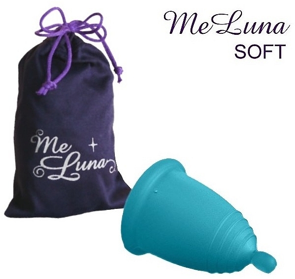 Menstrual Cup with Ball, size S, sea wave - MeLuna Soft Menstrual Cup Ball — photo N3