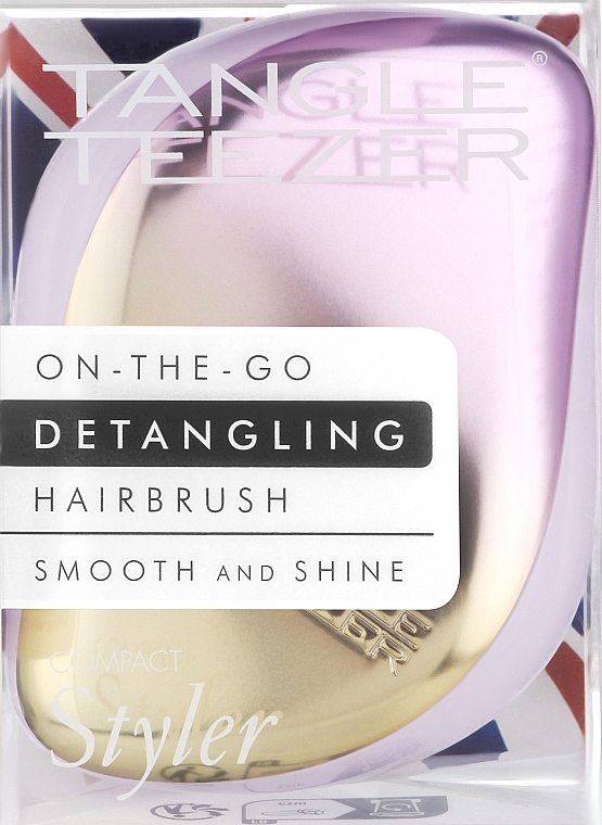 Compact Hair Brush - Tangle Teezer Compact Styler Sweet Lilac And Yellow — photo N1