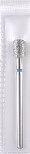Diamond Nail File Drill Bit, cylinder, L-7 mm, 5.0 mm, blue - Head The Beauty Tools — photo N1