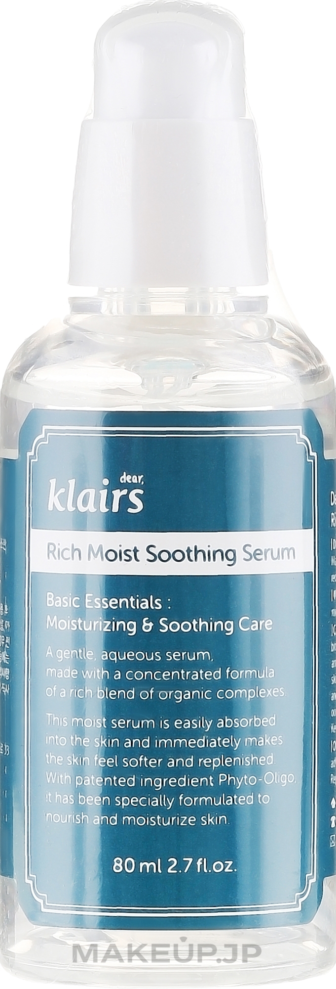 Moisturizing & Softening Face Serum - Klairs Rich Moist Soothing Serum — photo 80 ml