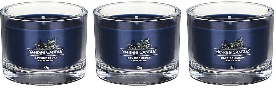 Scented Candle Set - Yankee Candle Bayside Cedar (candle/3x37g) — photo N2