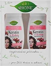 Fragrances, Perfumes, Cosmetics Set - Bione Cosmetics Keratin + Caffeine (shm/260ml+cond/260ml)