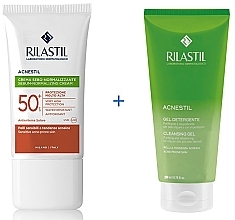 Set - Rilastil Acnestil SPF50+ (cl/gel/50ml + f/cr/40ml) — photo N2