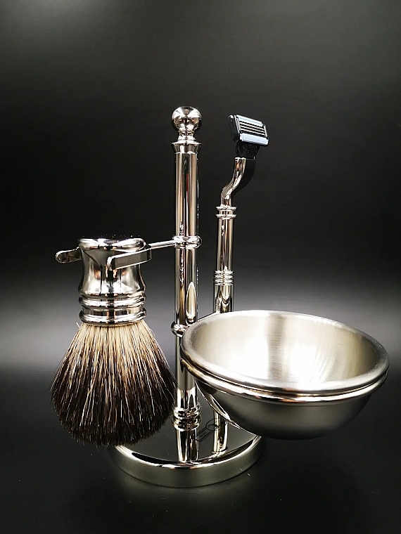 Shaving Set, 4 products - Golddachs Silvertip Badger, Mach3, Soap Bowl Chrom — photo N21