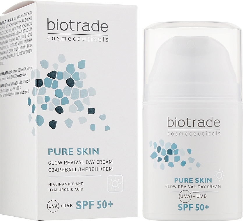 Revitalizing Anti-Aging Day Cream with Hyaluronic Acid & SPF50 - Biotrade Pure Skin Day Cream — photo N2