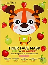 Fragrances, Perfumes, Cosmetics Apple & Strawberry Sheet Mask “Tiger” - 7th Heaven Face Food Tiger Face Mask Apple & Strawberry