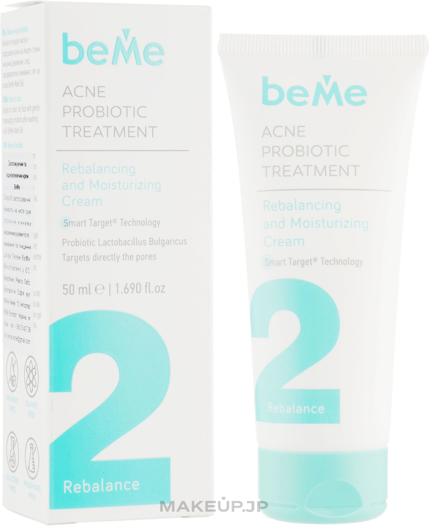 Moisturizing & Regenerating Anti-Acne Cream 2 - BeMe Rebalancing & Moisturizing Cream — photo 50 ml