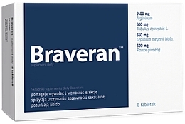 Dietary Supplement, tablets - Aflofarm Braveran — photo N1