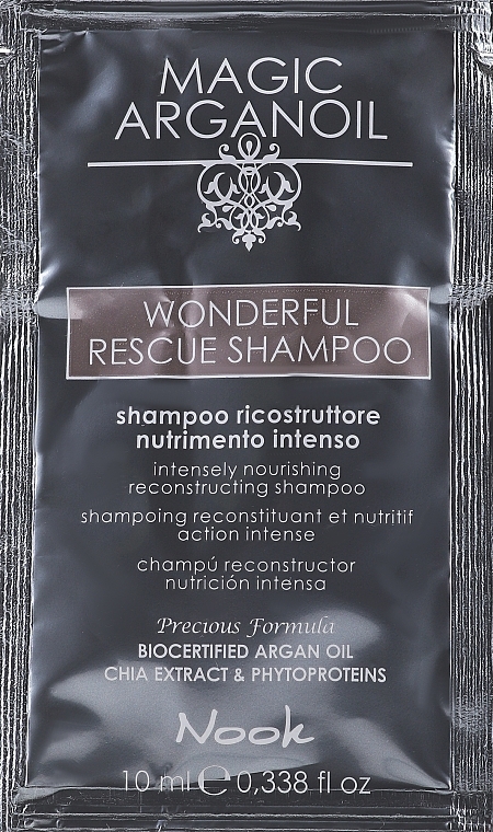 GIFT! Reconstructive Extra-Nourishing Shampoo - Nook Magic Arganoil Wonderful Rescue Shampoo (sample) — photo N1