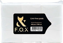 Lint-Free Wipes, 4x6 cm, white - F.O.X Lint-Free Pads — photo N1