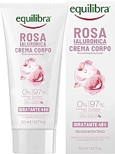 Fragrances, Perfumes, Cosmetics Rose & Hyaluronic Acid Moisturizing Body Cream - Equilibra Hyaluronic Rose Moisturizing Body Cream