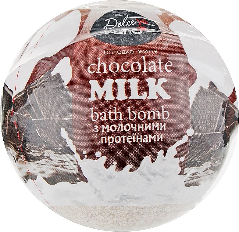 Milk Protein Bath Bomb "Chocolate Milk" - Dolce Vero — photo N1