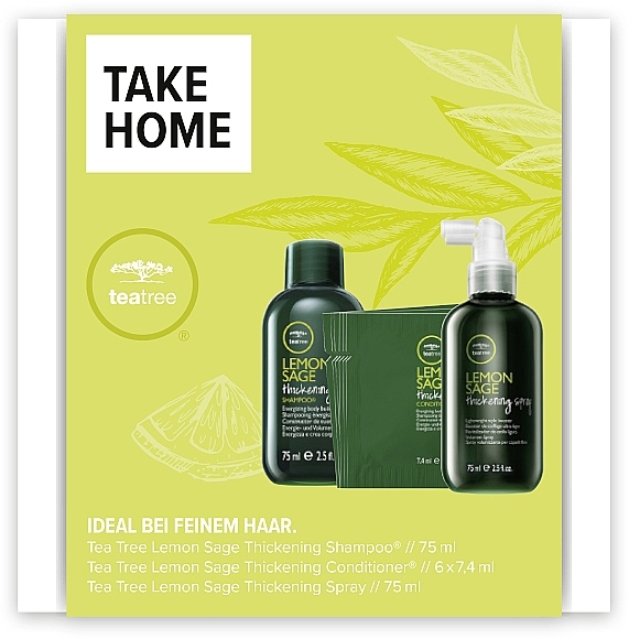 Set - Paul Mitchell Tea Tree Lemon Sage Thickening (shm/75ml + cond/6x7,4ml + spray/75ml) — photo N1